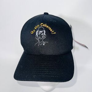 Oy Vey Cabernet "The Jewish Whiner" Hat Black Fitted L-XL